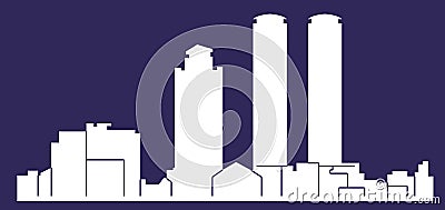 Ulsan, South Korea city silhouette Vector Illustration