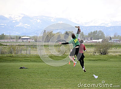 Ultimate Frisbee Battle Editorial Stock Photo