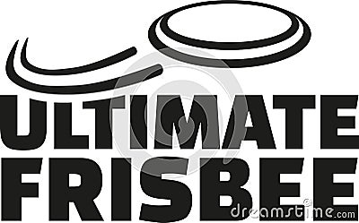 Ultimate frisbee with flying frisbee Vector Illustration