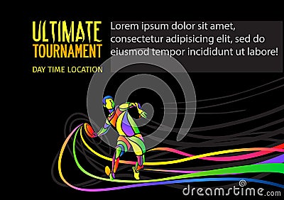 Ultimate sport invitation poster or flyer background with empty space, banner template Vector Illustration
