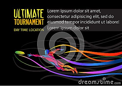 Ultimate sport invitation poster or flyer background with empty space, banner template Vector Illustration