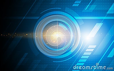 Ultra HD Abstract Sci Fi Technology Wallpaper Vector Illustration