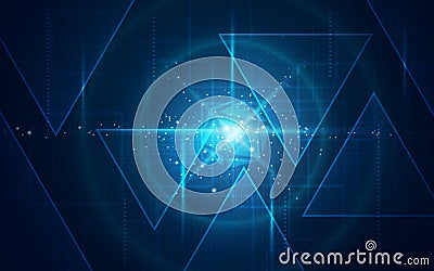 Ultra HD Abstract Sci Fi Technology Wallpaper Vector Illustration