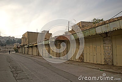 Ultra-orthodox Jewish quarter, Hebron, Palestine Editorial Stock Photo