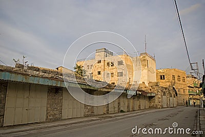 Ultra-orthodox Jewish quarter, Hebron, Palestine Editorial Stock Photo