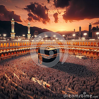 islamic kaba sharif, madina, muslim. generative ai Stock Photo