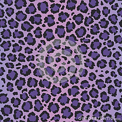 Ultra violet leopard vector seamless pattern Vector Illustration