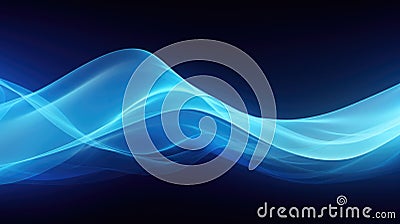 Ultra Wide Abstract Blue Background, abstract illustration Cartoon Illustration