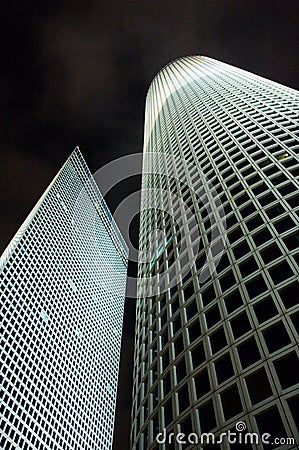 Ultramodern office buildings Stock Photo