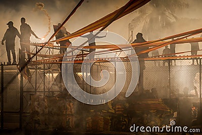 Ultras Pyro show Stock Photo