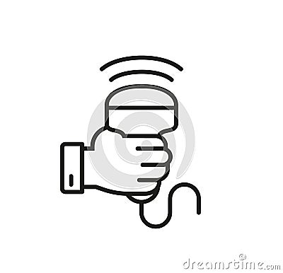 Ultrasonic device icon. Outline ultrasonic device vector icon for web design isolated on white background Stock Photo