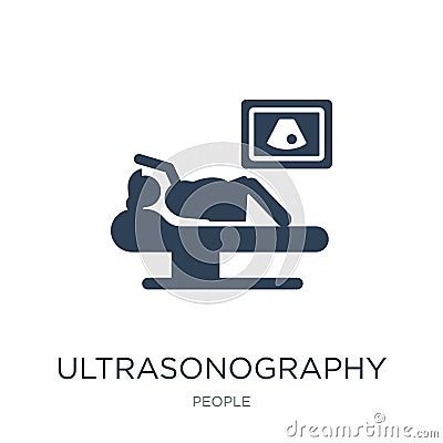 ultrasonography icon in trendy design style. ultrasonography icon isolated on white background. ultrasonography vector icon simple Vector Illustration