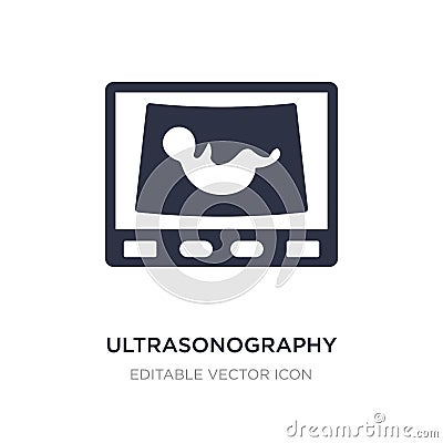 ultrasonography icon on white background. Simple element illustration from People concept Vector Illustration