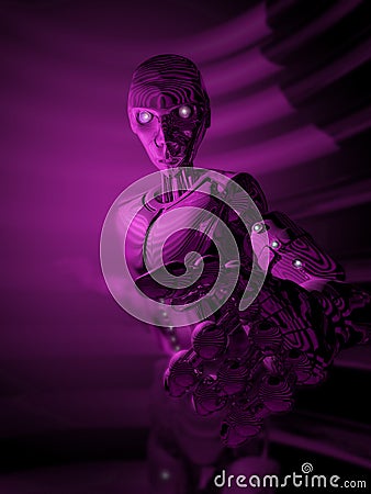 Ultraviolet Artificial Intelligence Stock Photo