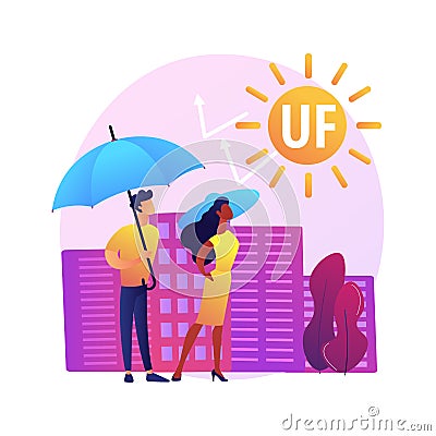 Ultraviolet radiation abstract concept vector illustration. Vector Illustration