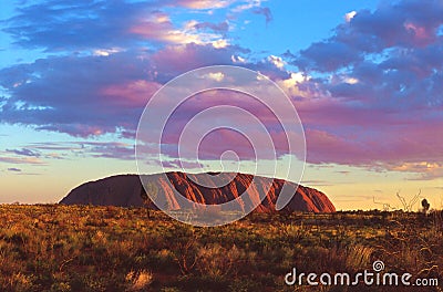 Uluru at sunset Editorial Stock Photo