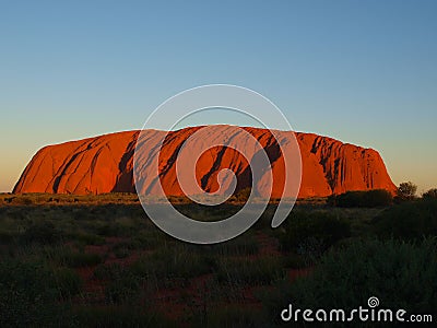 Uluru Sunset Editorial Stock Photo