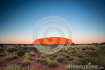 Uluru at Sunset Editorial Stock Photo