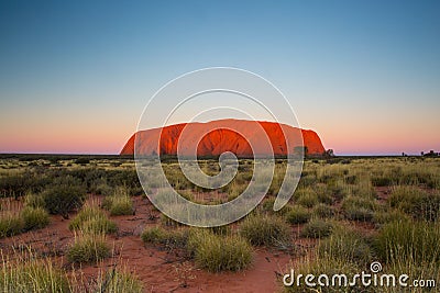 Uluru at Sunset Editorial Stock Photo