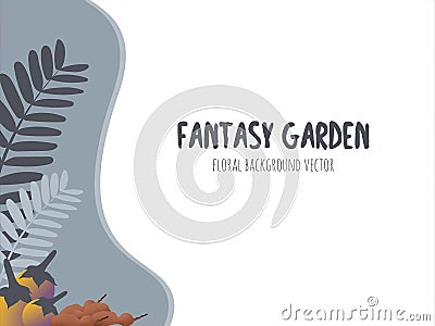 Tropical floral background motive in fantasy colors Vector Illustration