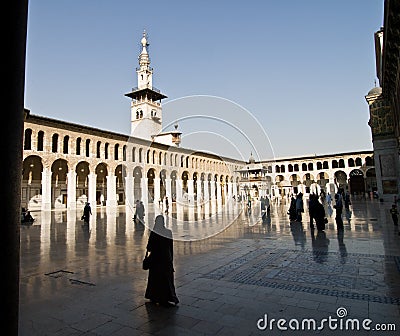 Umayyad Mosque tower Syria Editorial Stock Photo