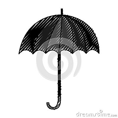 Umbrella accessory isolated icon Vector Illustration