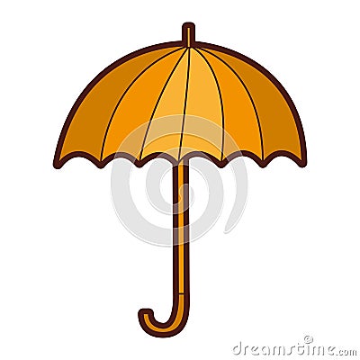 Umbrella accessory isolated icon Vector Illustration