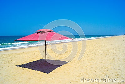 Umbrella on the beach Stock Photo