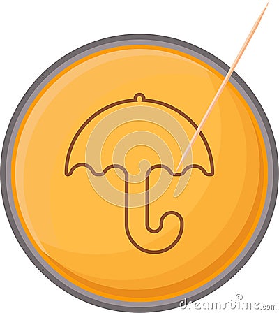 Umbrella. A collection of sugar toffees, sweets, in a game with squid. Vector Illustration