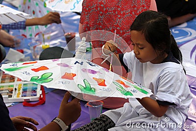 Umbrella decorating contest Editorial Stock Photo