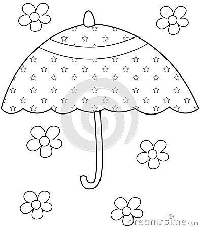 Umbrella Drawing Stock Photo