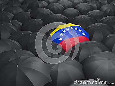 Umbrella with flag of venezuela Stock Photo
