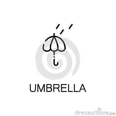 Umbrella flat icon Vector Illustration