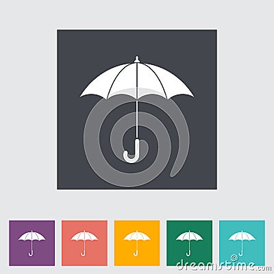 Umbrella flat icon. Vector Illustration