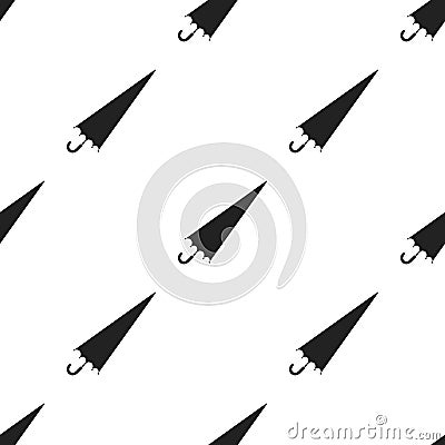 Umbrella icon in black style isolated on white background. Weather pattern stock vector illustration. Vector Illustration