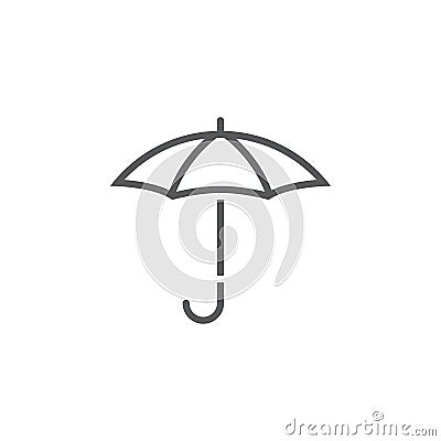 Umbrella icon isolated on white background. Vector illustration. Vector Illustration