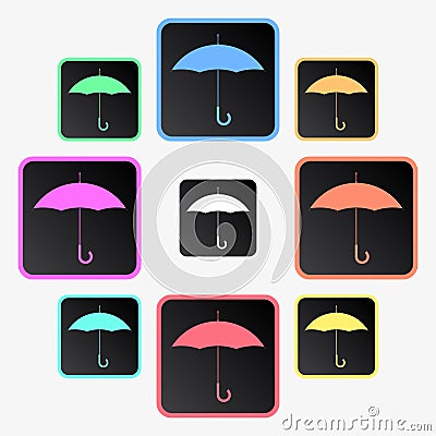 Umbrella icons Vector Illustration