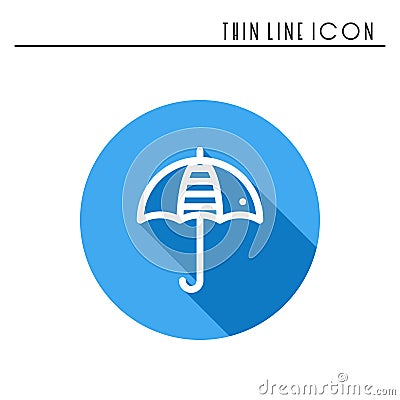 Umbrella line simple icon. Weather symbols. Meteorology. Forecast design element. Template for mobile app, web and Vector Illustration