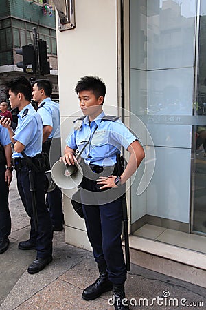 Profession, official, standing, street, police, officer, suit, security, guard Editorial Stock Photo