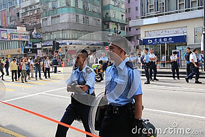 Infrastructure, car, police, street, officer, vehicle, profession, pedestrian, official, parade, event, public, crowd, recreation, Editorial Stock Photo