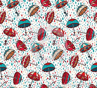 Umbrella Pattern Vector Illustration