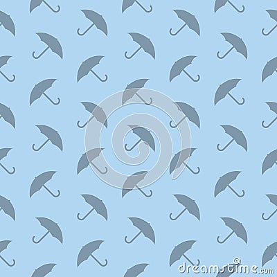 Umbrella Rain Protection Seamless Decorative Background Silhouette Pattern Stock Photo