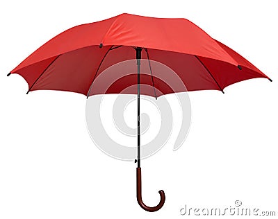 Umbrella - Red isolated Stock Photo