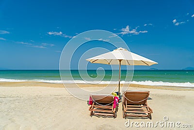 The beach in Hoi An Vietnam Stock Photo