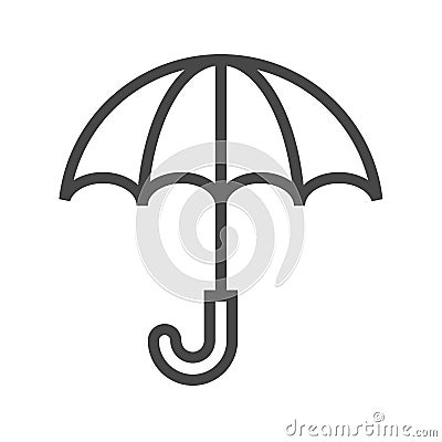 Umbrella Thin Line Vector Icon Vector Illustration