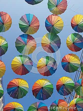 Umbrella turkije vacantion holliday summertime Stock Photo