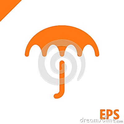 Umbrella vector icon. Rain protection symbol. Flat design style Vector Illustration