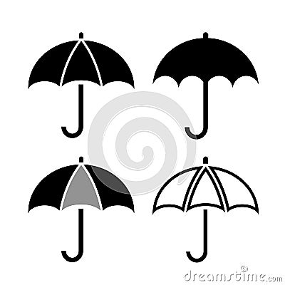 Umbrella vector icon Vector Illustration