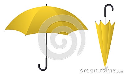 Umbrella yellow 2 Vector Illustration