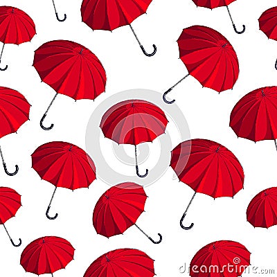 Umbrellas seamless background, weather , fashion accessories theme, vector wallpaper or web site background Vector Illustration